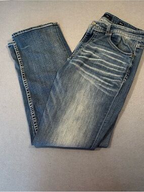 BKE Men's Straight Seth Jeans in Faded Blue 36x34